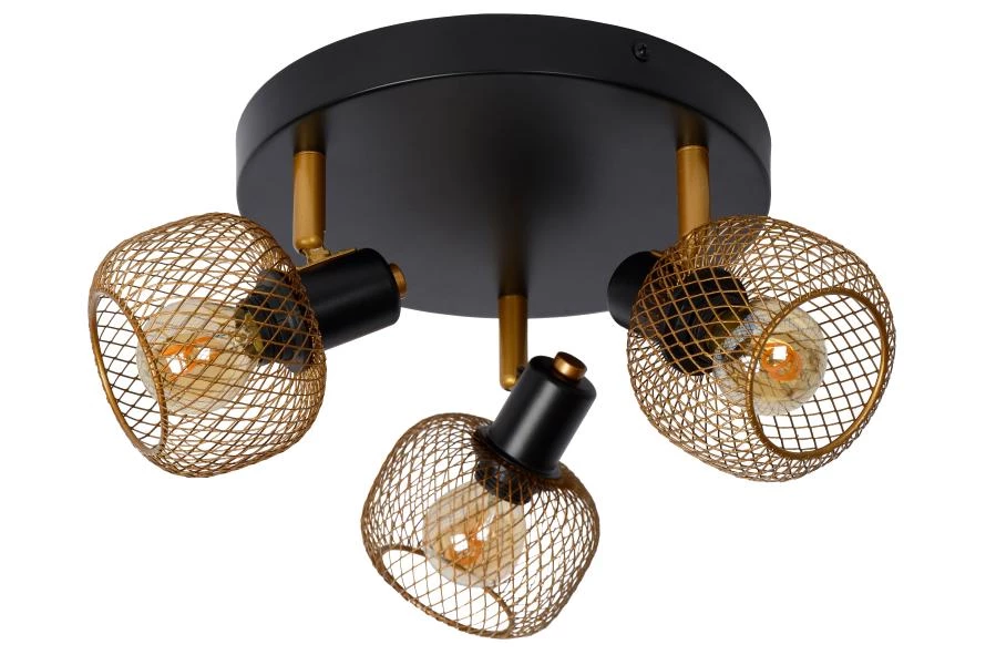 Lucide MAREN - Ceiling spotlight - Ø 37 cm - 3xE14 - Matt Gold / Brass - turned off